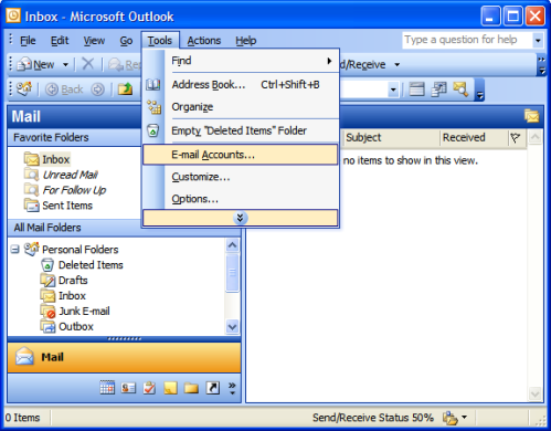 Outlook 2003 at Email Address Store