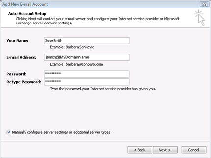 Outlook 2007 at Email Address Store
