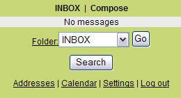 Mobile Mail interface